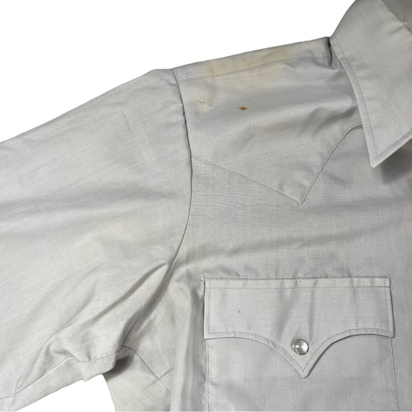 Vintage men’s button down western short sleeve 5 shirt bundle / crafting fabric - Picture 6 of 16
